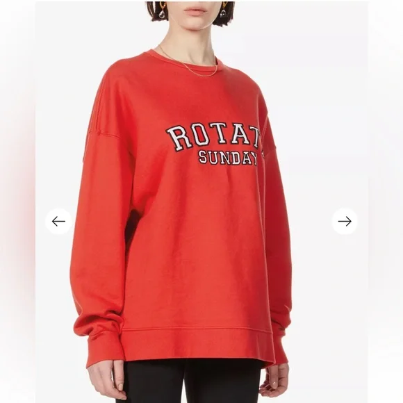 ❤️ ROTATE SUNDAY
Iris logo-embroidered organic cotton-jersey sweatshirt like NEW - Picture 4 of 17